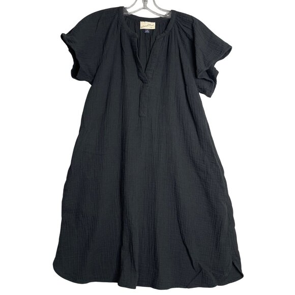 Universal Thread Dresses & Skirts - Universal Thread Gauzy Cotton Flutter Sleeve Midi Dress Womens XS Black Boho‎
